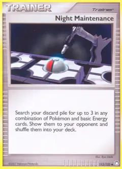 Night Maintenance Uncommon card from Mysterious Treasures