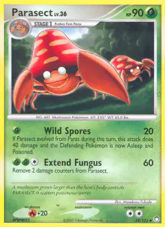 Parasect Uncommon card from Mysterious Treasures