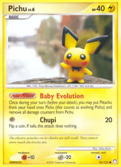 Pichu Common card from Mysterious Treasures