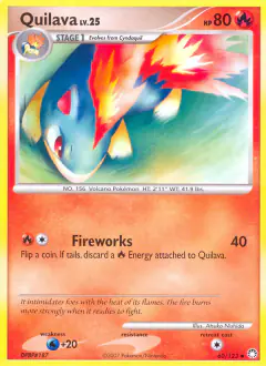 Quilava Uncommon card from Mysterious Treasures