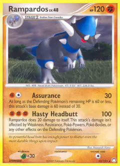Rampardos Rare card from Mysterious Treasures