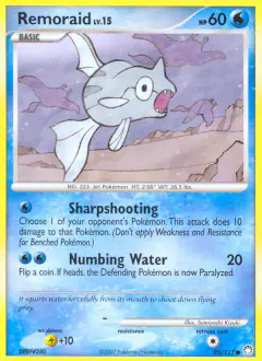 Remoraid Common card from Mysterious Treasures