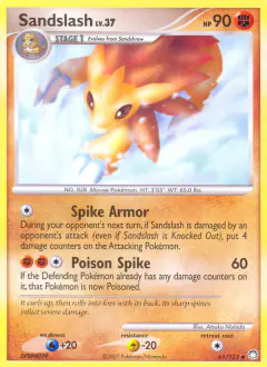 Sandslash Uncommon card from Mysterious Treasures