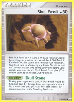 Skull Fossil Common card from Mysterious Treasures