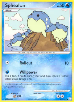 Spheal Common card from Mysterious Treasures