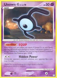 Unown [E] Uncommon card from Mysterious Treasures