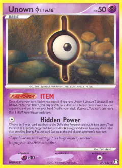 Unown [I] Rare card from Mysterious Treasures