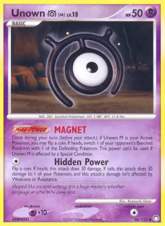 Unown [M] Uncommon card from Mysterious Treasures