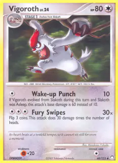 Vigoroth Uncommon card from Mysterious Treasures