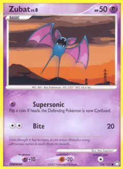 Zubat Common card from Mysterious Treasures
