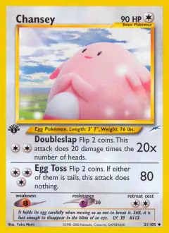Chansey Uncommon card from Neo Destiny