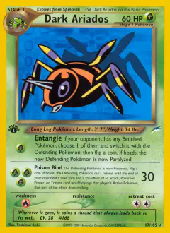 Dark Ariados Rare card from Neo Destiny