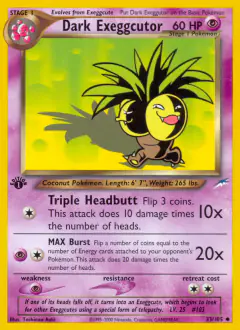 Dark Exeggutor Uncommon card from Neo Destiny
