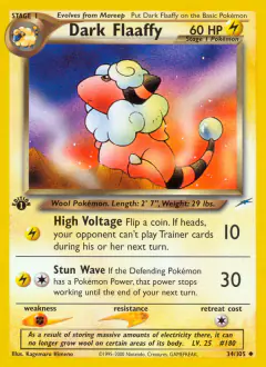 Dark Flaaffy Uncommon card from Neo Destiny