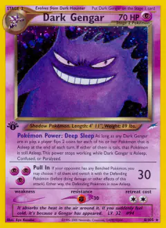 Dark Gengar Rare Holo card from Neo Destiny