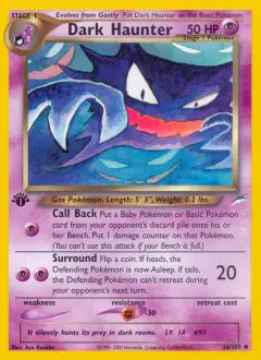 Dark Haunter Uncommon card from Neo Destiny