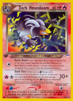 Dark Houndoom Rare Holo card from Neo Destiny
