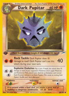Dark Pupitar Uncommon card from Neo Destiny