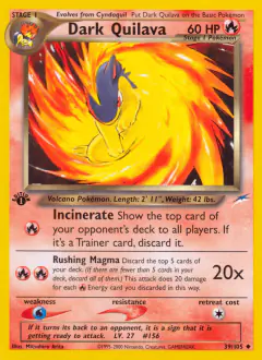 Dark Quilava Uncommon card from Neo Destiny