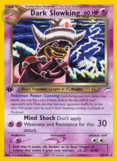 Dark Slowking Rare card from Neo Destiny