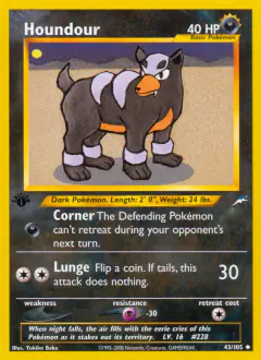 Houndour Uncommon card from Neo Destiny