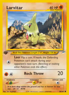 Larvitar Common card from Neo Destiny