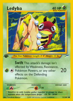 Ledyba Common card from Neo Destiny