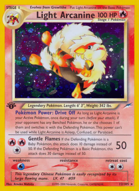 Light Arcanine Rare Holo