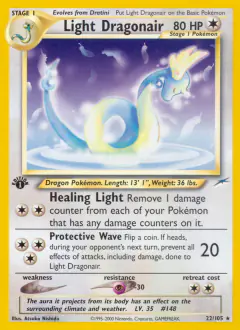 Light Dragonair Rare card from Neo Destiny