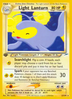 Light Lanturn Rare card from Neo Destiny