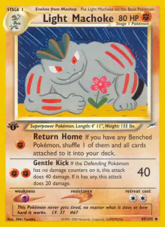 Light Machoke Uncommon card from Neo Destiny