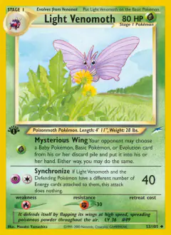 Light Venomoth Uncommon card from Neo Destiny