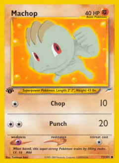 Machop Common card from Neo Destiny