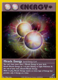 Miracle Energy Rare Holo card from Neo Destiny