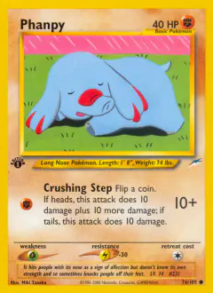 Phanpy Common card from Neo Destiny