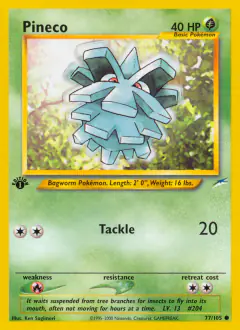 Pineco Common card from Neo Destiny