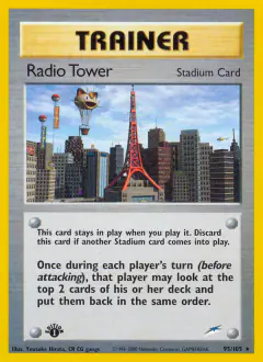 Radio Tower Rare card from Neo Destiny