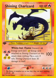 Shining Charizard Rare Shining card from Neo Destiny