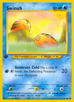 Swinub Common card from Neo Destiny