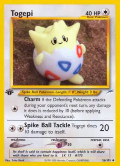 Togepi Uncommon card from Neo Destiny