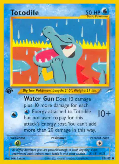 Totodile Common card from Neo Destiny