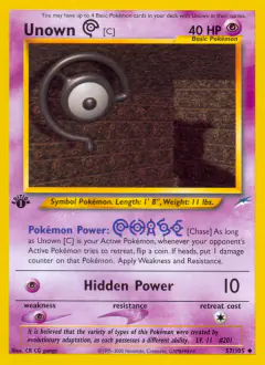 Unown [C] Uncommon card from Neo Destiny