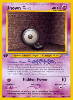 Unown [Q] Uncommon card from Neo Destiny