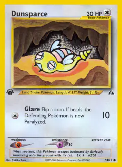 Dunsparce Common card from Neo Discovery