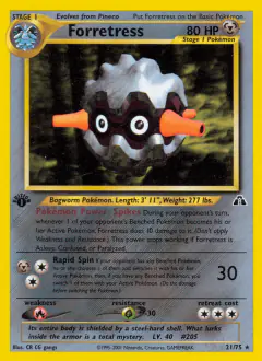 Forretress Rare card from Neo Discovery