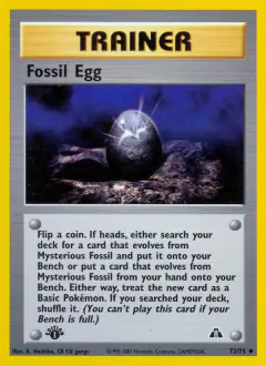 Fossil Egg Uncommon card from Neo Discovery