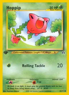 Hoppip Common card from Neo Discovery