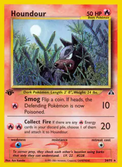 Houndour Rare card from Neo Discovery