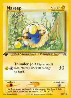 Mareep Common card from Neo Discovery