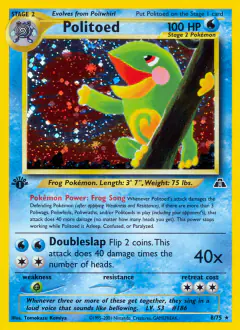 Politoed Rare Holo card from Neo Discovery